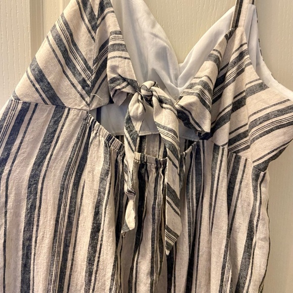 NWOT Reitman’s Signature Linen Dress off white and blue/grey size 3XL. - Picture 2 of 6